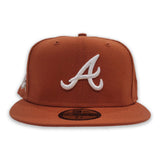 Rust Atlanta Braves Pink Bottom 30th Season Side Patch New Era 59Fifty Fitted