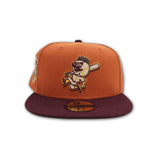 Rust Cincinnati Reds Maroon Visor Olive Green Bottom 150th Anniversary Side Patch New Era 59Fifty Fitted