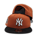 Rust New York Yankees Black Corduroy Visor Gray Bottom Yankee Stadium Side Patch New Era 9Fifty Snapback