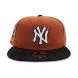 Rust New York Yankees Black Corduroy Visor Gray Bottom Yankee Stadium Side Patch New Era 9Fifty Snapback