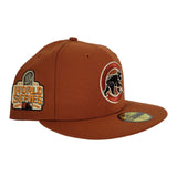 Rust Orange Chicago Cubs Soft Yellow Bottom 2016 World Series Side Patch New Era 59Fifty Fitted