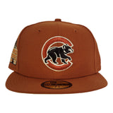Rust Orange Chicago Cubs Soft Yellow Bottom 2016 World Series Side Patch New Era 59Fifty Fitted