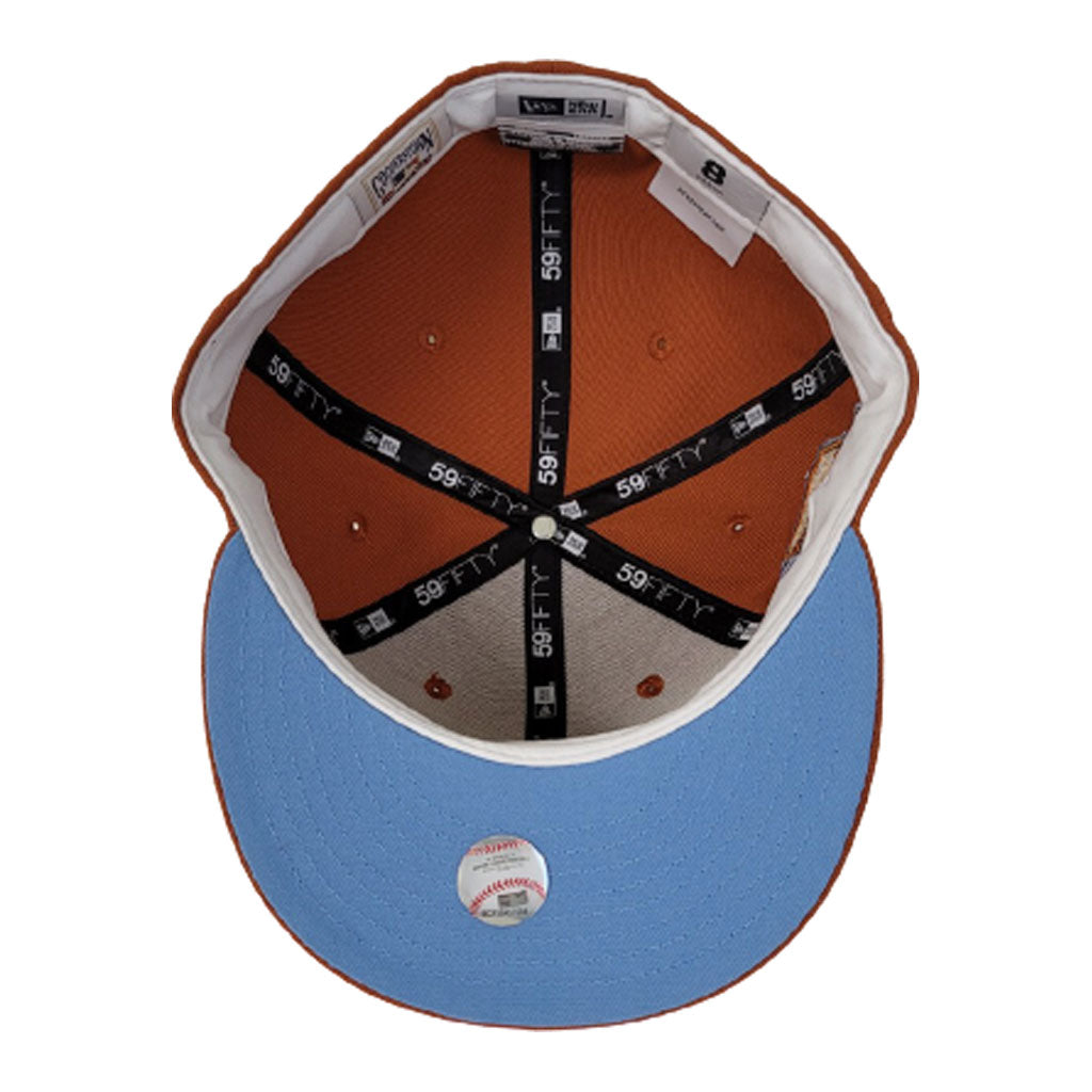 Rust Orange Florida Marlins Icy Blue Bottom 10th Anniversary Side Patch New Era 59Fifty Fitted