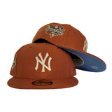 Rust Orange New York Yankees Icy Blue Bottom 2000 World Series Patch New Era 59Fifty Fitted