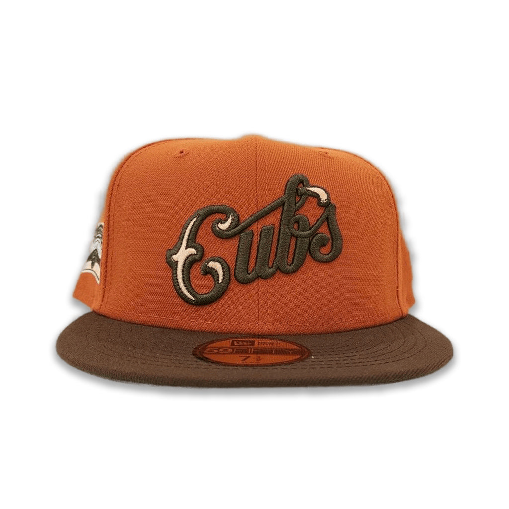 Rust Orange Script Chicago Brown Fitted Olive Centu Bottom A Exclusive – Green Cubs Visor