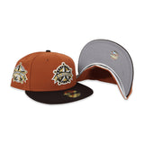 Rust Texas Rangers Brown Visor Gary Bottom 1995 All Star Game Side Patch New Era 59Fifty Fitted