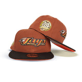 Rust Toronto Blue Jays Brown Visor Orange Bottom 30th Anniversary Side Patch New Era 59Fifty Fitted