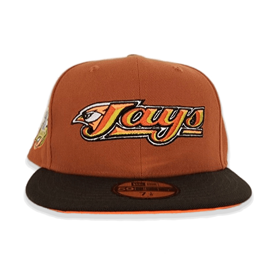 Rust Toronto Blue Jays Brown Visor Orange Bottom 30th Anniversary Side Patch New Era 59FIFTY Fitted 8