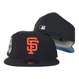 SAN FRANCISCO GIANTS BLACK ICY BLUE BOTTOM 1984 ALL STAR GAME NEW ERA 59FIFTY FITTED