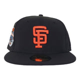 SAN FRANCISCO GIANTS BLACK ICY BLUE BOTTOM 1984 ALL STAR GAME NEW ERA 59FIFTY FITTED