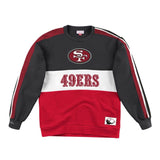 San Francisco 49ers Mitchell & Ness Scorer Fleece Crew Sweatshirt