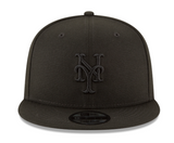 Black On Black New Era New York Mets Gray Bottom 9Fifty Snapback
