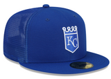 Royal Blue Mesh Kansas City Royals Gray Bottom New Era 59FIFTY Fitted