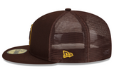 Brown San Diego Padres Mesh Gray Bottom New Era 59FIFTY Fitted