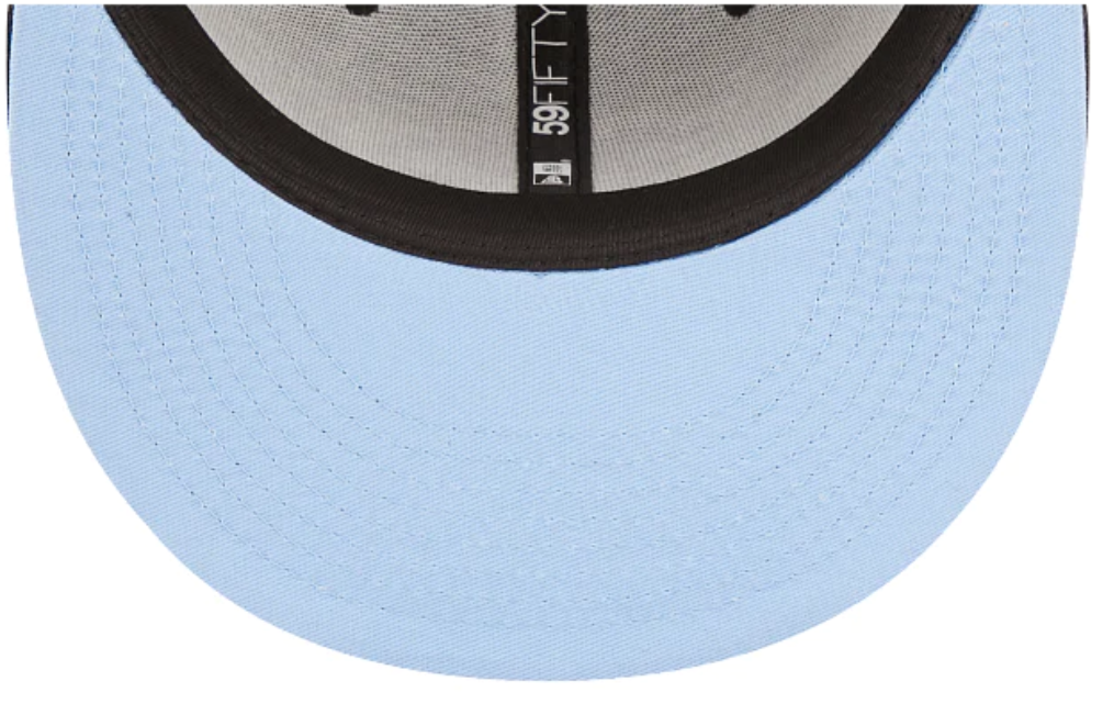 Black Pittsburgh Pirates Icy Blue Bottom 76th World Series Side Patch New Era Comic Cloud  59Fifty Fitted