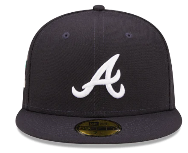 Navy Blue Atlanta Braves Cloud Icons New Era 59Fifty Fitted