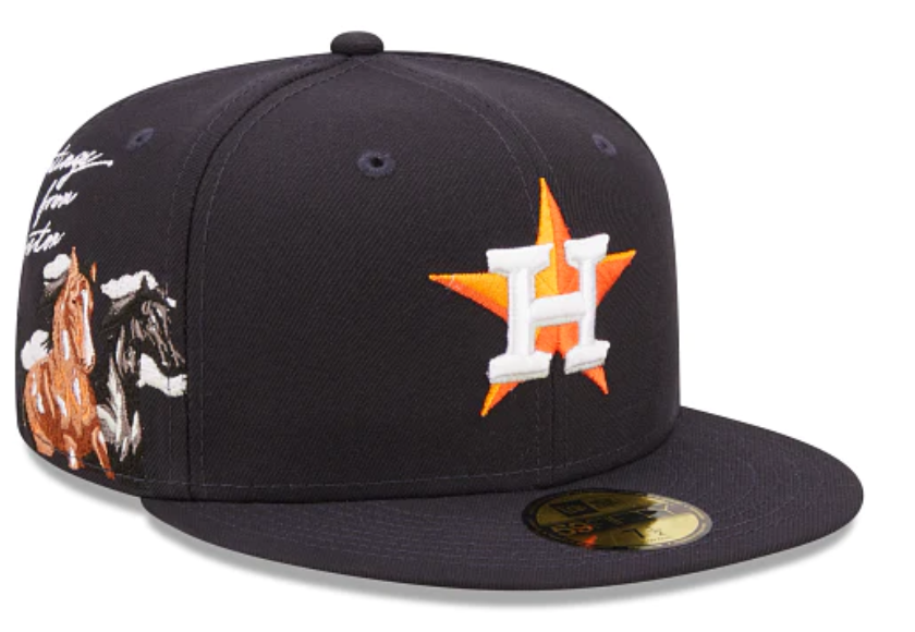 New Era 59Fifty Houston Astros 50th Anniversary Golden Goal Dynamo Orange 7  1/8
