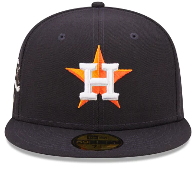 Navy Blue Houston Astros Cloud Icons New Era 59Fifty Fitted