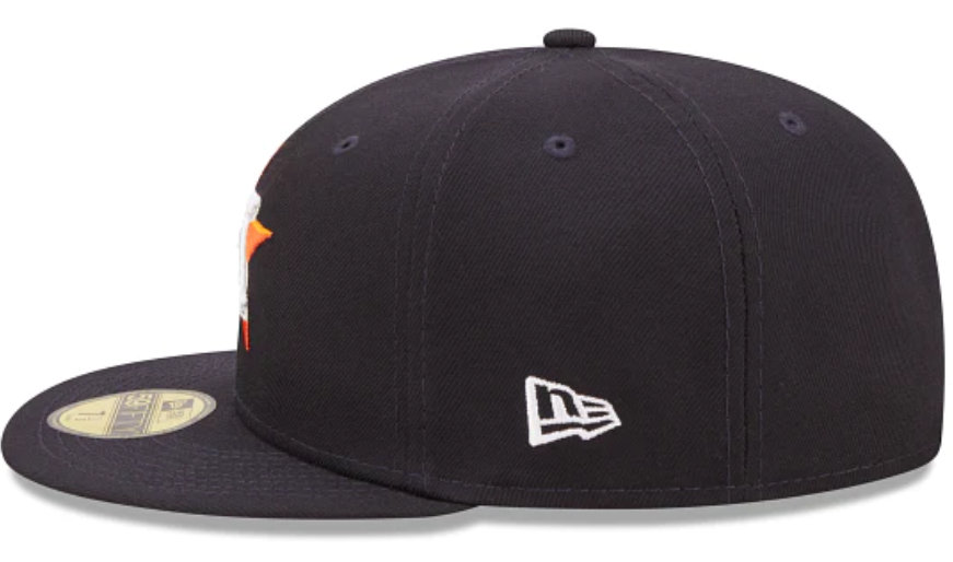 Navy Blue Houston Astros Cloud Icons New Era 59Fifty Fitted
