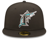Black Florida Marlins Cloud Icons New Era 59Fifty Fitted