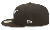 Black Florida Marlins Cloud Icons New Era 59Fifty Fitted