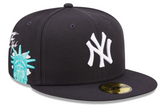 Navy Blue New York Yankees Cloud Icons New Era 59Fifty Fitted