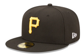 Black Pittsburgh Pirates Cloud Icons New Era 59Fifty Fitted