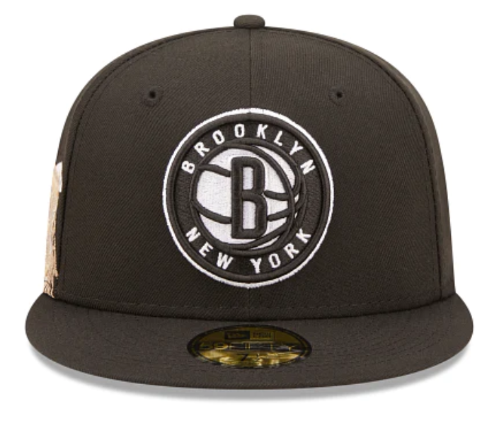 Black Brooklyn Nets Cloud Icons New Era 59Fifty Fitted