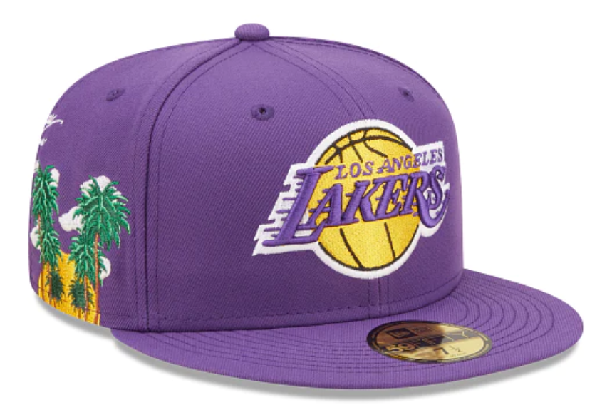 Purple Los Angeles Lakers Cloud Icons New Era 59Fifty Fitted