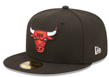 Black Chicago Bulls Cloud Icons New Era 59Fifty Fitted