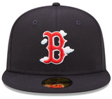 Navy Blue Boston Red Sox Icy Blue Bottom 2004 World Series Side Patch New Era Comic Cloud  59Fifty Fitted