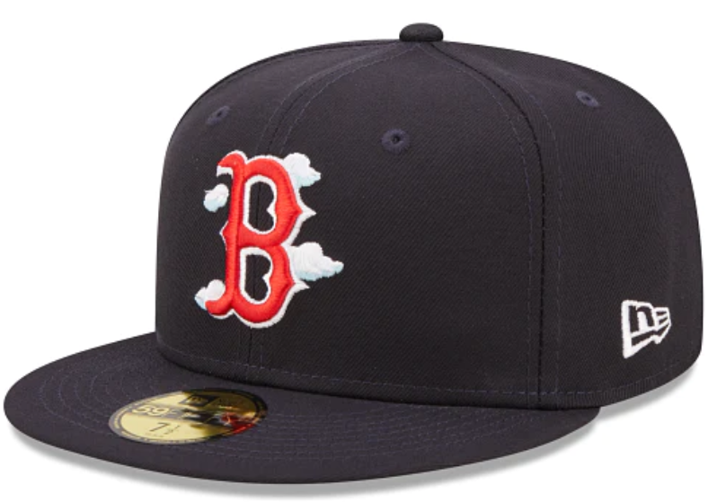Navy Blue Boston Red Sox Icy Blue Bottom 2004 World Series Side Patch New Era Comic Cloud  59Fifty Fitted