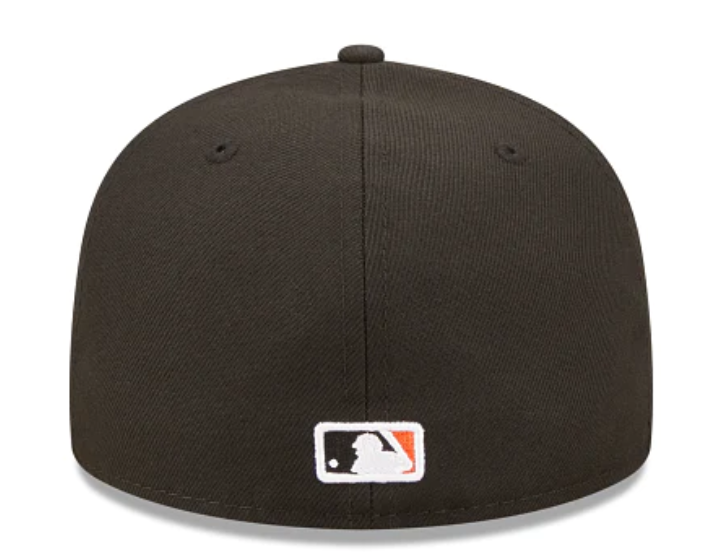 Black San Francisco Giants Icy Blue Bottom 2010 World Series Side Patch New Era Comic Cloud  59Fifty Fitted