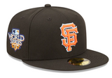 Black San Francisco Giants Clouds Bottom 2010 World Series Side Patch New Era 59Fifty Fitted