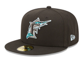 Black Florida Marlins Clouds Bottom 2003 World Series Side Patch New Era 59Fifty Fitted