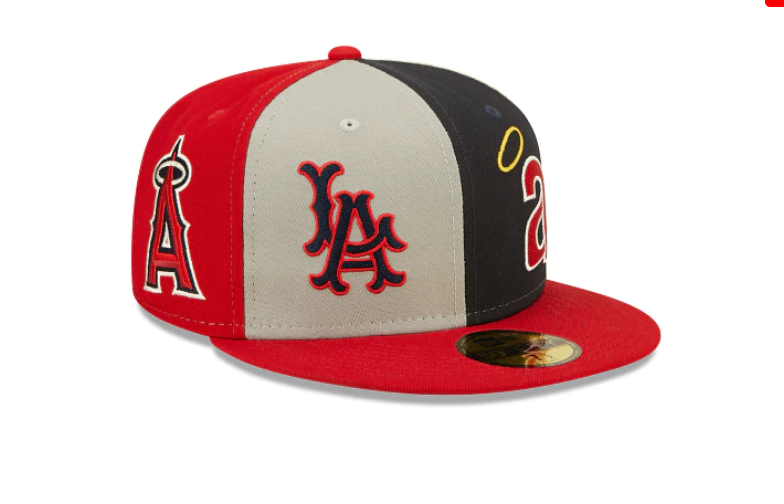 Los Angeles Angels Green Bottom Logo Pinwheel New Era 59Fifty Fitted
