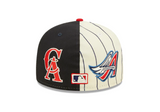Los Angeles Angels Green Bottom Logo Pinwheel New Era 59Fifty Fitted