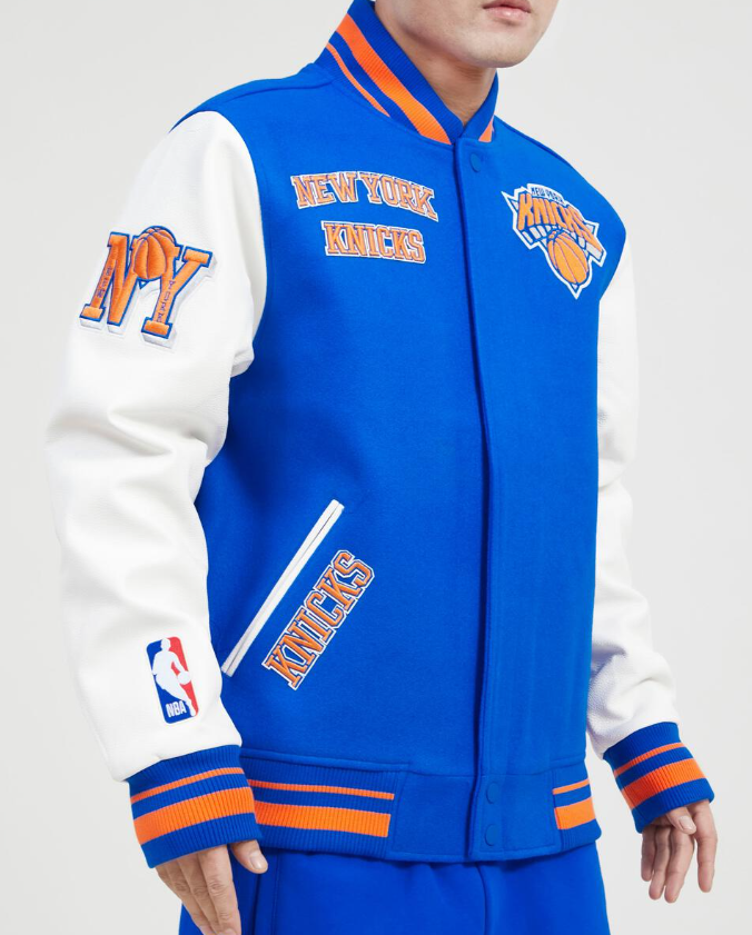 Royal Blue New York Knicks Pro Standard Logo Wool Varsity Heavy