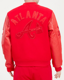 Triple Red Atlanta Braves Pro Standard Logo Mashup Wool Varsity Heavy Jacket