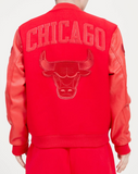 Triple Red Chicago Bulls Pro Standard Logo Mashup Wool Varsity Heavy Jacket