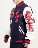Navy Blue St. Louis Cardinals Pro Standard Mashup Logo Wool Varsity Heavy Jacket