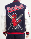 Navy Blue St. Louis Cardinals Pro Standard Mashup Logo Wool Varsity Heavy Jacket