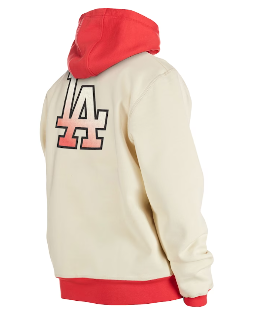 Off White Los Angeles Dodgers Lava Red Team Pullover Hoodie
