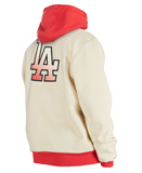 Off White Los Angeles Dodgers New Era Lava Red Color Pack Team Front & Back Pullover Hoodie