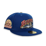 Sea Blue Buffalo Bisons Burgundy Bottom 25th Years Side Patch New Era 59Fifty Fitted
