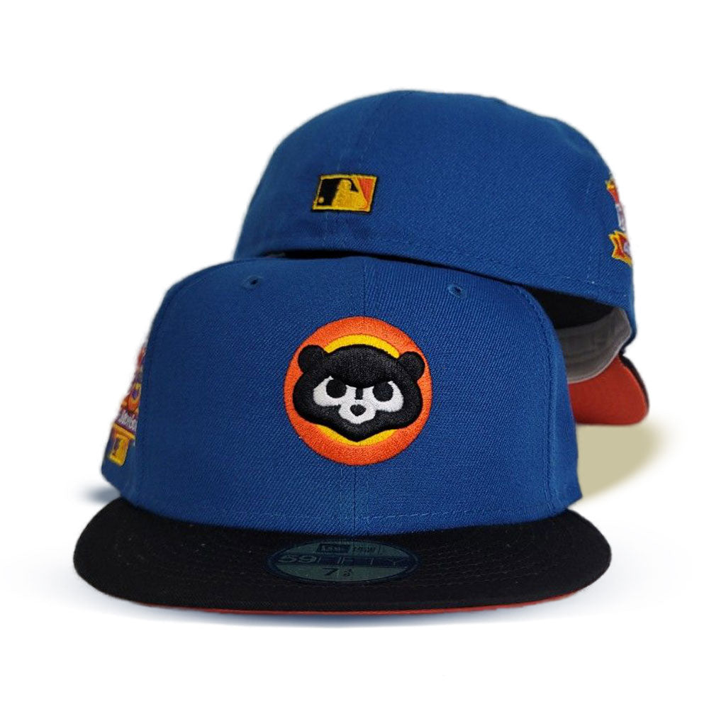 Sea Blue Chicago Cubs Black Visor Orange Bottom 1990 All Star Game Side Patch "Sunset Collection" New Era 59Fifty Fitted