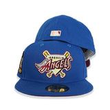 Sea Blue Los Angeles Angels Burgundy Bottom 50th Anniversary Side Patch New Era 59Fifty Fitted