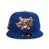 Sea Blue Los Angeles Angels Burgundy Bottom 50th Anniversary Side Patch New Era 59Fifty Fitted