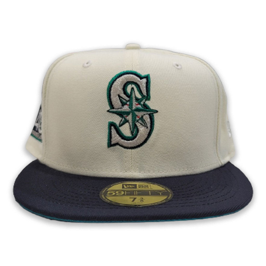 Seattle Mariners New Era Authentic Collection On-Field 59FIFTY Fitted Hat - Navy/Aqua 7 5/8