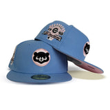 Product - Sky Blue Chicago Cubs Pink Bottom 1990 All Star Game Side Patch New Era 59Fifty Fitted
